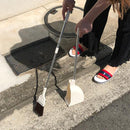 掃除セット ほうき ちりとり 伸縮式 コンパクト 小型 側溝 みぞ 隙間 すき間 ベランダ マンション 掃除用具 箒 塵取り 壁際 左利き 日本製 【納期A】【toh-292244】