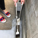 掃除セット ほうき ちりとり 伸縮式 コンパクト 小型 側溝 みぞ 隙間 すき間 ベランダ マンション 掃除用具 箒 塵取り 壁際 左利き 日本製 【納期A】【toh-292244】