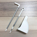 掃除セット ほうき ちりとり 伸縮式 コンパクト 小型 側溝 みぞ 隙間 すき間 ベランダ マンション 掃除用具 箒 塵取り 壁際 左利き 日本製 【納期A】【toh-292244】