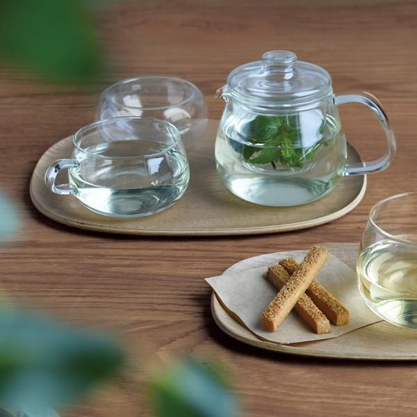 トレイ 木製 トレー お盆 滑りにくい 滑り止め加工 楕円形 おしゃれ 北欧 カフェ カントリー ナチュラル kinto キントー 【納期A】【toh-294293】