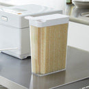 米びつ 計量 シンク下 スリム 冷蔵庫 おしゃれ 一人暮らし コンパクト 収納 中身が見える 分別型 中身が見える 1合ずつ 仕切り 山崎実業 【納期A】【toh-295629】