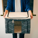 収納ボックス 折り畳み 折りたたみ スタッキング 縦積み 北欧 デザイン インテリア 収納ケース ふた付き 覗き窓 押入れ収納 クローゼット 衣装ケース 洋服 【納期A】【toh-298270】