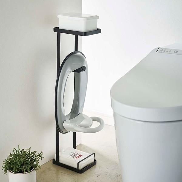 トイレラック トイレットペーパースタンド 補助便座スタンド 収納 ラック トイレ用 山崎実業 【納期A】【toh-302366】