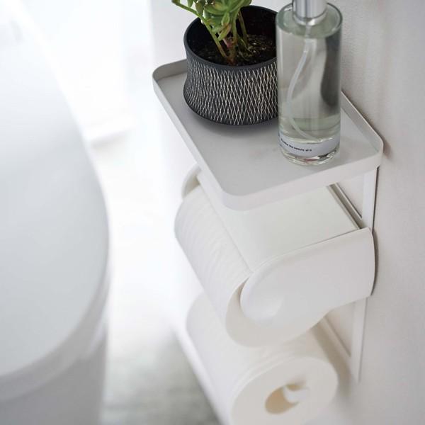 トイレットペーパーホルダーラック トイレ用 収納ラック おしゃれ シンプル トイレットペーパー 予備 ストック 山崎実業 【納期A】【toh-302370】