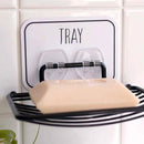 壁掛けフック 壁掛けトレー ハンガー ラック フック トレイ 浴室用 お風呂場 キッチン スポンジ掛け 貼り付け くり返し使える 壁面 収納 【納期A】【toh-302423】