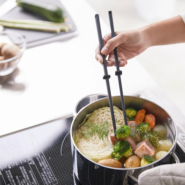 菜箸 シリコン 菜ばし キッチン 菜箸立て 箸置き スタンド シリコーン製 調理用 キッチン 山崎実業 tower タワー 白 ホワイト 黒 ブラック 【納期A】【toh-302595】