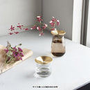 一輪挿し 小型 小さい ミニ 花瓶 フラワーベース おしゃれ モダン インテリア 花器 ガラス 真鍮 多肉植物 水耕栽培 【納期A】【toh-303023】