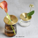 一輪挿し 小型 小さい ミニ 花瓶 フラワーベース おしゃれ モダン インテリア 花器 ガラス 真鍮 多肉植物 水耕栽培 【納期A】【toh-303023】