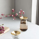 一輪挿し 花瓶 おしゃれ モダン インテリア ガラス 真鍮 フラワーベース 花器 室内 観葉植物 【納期A】【toh-303025】