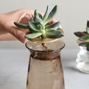 一輪挿し 花瓶 おしゃれ モダン インテリア ガラス 真鍮 フラワーベース 花器 室内 観葉植物 【納期A】【toh-303025】