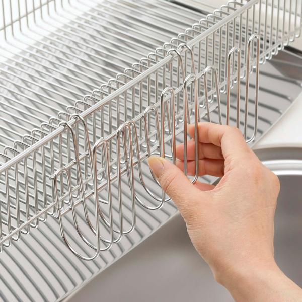グラスフック 水切りラック用 グラス立て コップ立て 引っ掛け ステンレス 金属 日本製 スリム コンパクト 省スペース 水切りカゴ別売り 【納期A】【toh-304744】