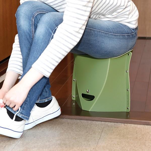 折りたたみ椅子 折り畳み チェア 組み立て スツール 腰掛け 簡易 携帯 持ち運び 収納 薄い スリム 座高 25cm 【納期A】【toh-306414】