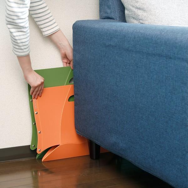 折りたたみ椅子 折り畳み チェア 組み立て スツール 腰掛け 簡易 携帯 持ち運び 収納 薄い スリム 座高 25cm 【納期A】【toh-306414】