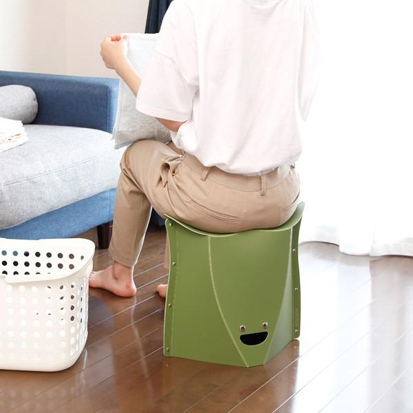折り畳み 椅子 アウトドア キャンプ 持ち運び 屋外 チェアー スツール 腰掛け 簡易 携帯 持ち運び 収納 座高 32cm 【納期A】【toh-306419】