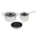 両手鍋 片手鍋 フライパン IH対応 直火 ガス火 使える 2層構造 ステンレス アルミニウム 熱伝導性 テフロンコーティング テフロン加工 汚れ付きにくい 【納期A】【toh-307846】