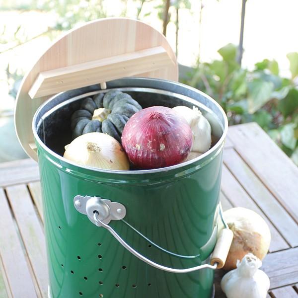 野菜 収納ボックス ストッカー 収納庫 入れ物 保存容器 通気性 鮮度維持 ひのき 檜 桧 おしゃれ インテリア オバケツ 日本製 【納期A】【toh-312887】