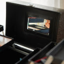 コスメボックス アクセサリーボックス 鏡付き ミラー 大容量 コスメケース アクセサリーケース 収納 メイクボックス 黒 ブラック ピンク おしゃれ 持ち運び 携帯 【納期A】【toh-313315】