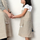 エプロン 子供 キッズ 子ども ポケットつき おしゃれ リネン 天然素材 吸水 速乾 コンパクト 【納期A】【toh-313398】