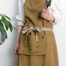 エプロン メンズ レディース 男女兼用 キッチン ガーデン キャンプ おしゃれ かわいい ポケット付き 綿100% コットン 【納期A】【toh-313416】