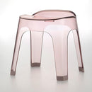 風呂椅子 35cm 座高 高さ 腰掛け バスチェア バススツール 透明 クリア 高級感 ピンク ブラウン 茶色 ブルー 青 【納期A】【toh-317156】