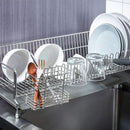 水切り かご ラック 水きり ステンレス製 スリム 幅 約 20cm 水切りラック 水切りカゴ シンク 省スペース コンパクト 置きやすい カトラリーラック 日本製 【納期A】【toh-333240】