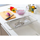 水切り かご ラック 水きり ステンレス製 スリム 伸縮式 水切りラック 水切りカゴ シンク 省スペース コンパクト 置きやすい 使いやすい 薄型 薄い 日本製 【納期A】【toh-334206】