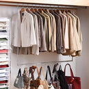 収納ハンガー 2段式 上下 段違い 収納 ハンガー クローゼット 衣装棚 ロッカー ワードローブ 衣裳部屋 衣装箪笥 伸縮ハンガー 収納用品 便利グッズ 吊り下げ式 【納期A】【toh-334677】