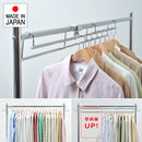ハンガー 収納アップ 収納力 1.5倍 収納ハンガー 伸縮 収納アップハンガー 段違い 2段 日本製 スチール 収納UP 収納量 アイデア 便利グッズ 伸縮式ハンガー 【納期A】【toh-334678】