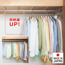 収納アップハンガー 収納ハンガー 伸縮 収納アップ ハンガー 段違い 2段 日本製 シルバー 金属 スチール 収納量 便利グッズ 伸縮式ハンガー 収納力 【納期A】【toh-334679】