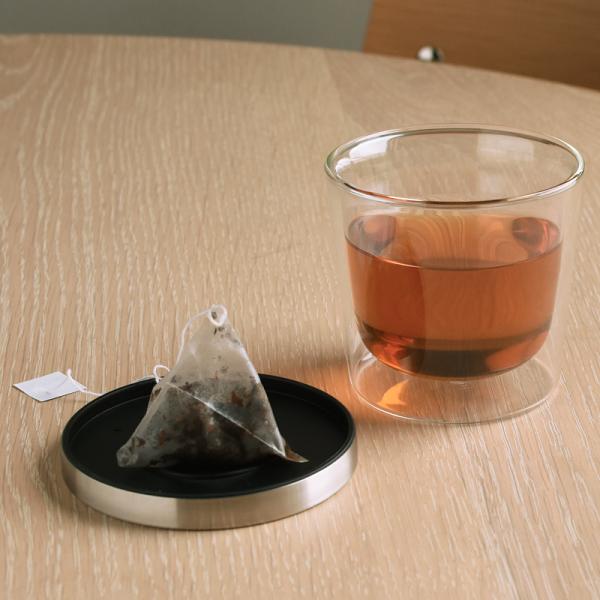 ティーカップ 茶漉し 1杯用 茶こし ストレーナー ティーパックカップ コップ 紅茶 お茶 二重構造 ダブルウォール ふた付き 蓋つき 耐熱ガラス キントー kinto 【納期A】【toh-339672】