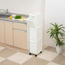 ゴミ箱 3段 分別 キャスター付き ごみ箱 縦型 キッチン リビング ふた付き 蓋 白 ホワイト 黒 ブラック 省スペース おしゃれ スタイリッシュ スリム 容量 36L 【納期A】【toh-342340】