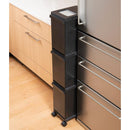 ゴミ箱 3段 分別 キャスター付き ごみ箱 縦型 キッチン リビング ふた付き 蓋 白 ホワイト 黒 ブラック 省スペース おしゃれ スタイリッシュ スリム 容量 36L 【納期A】【toh-342340】