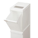 ゴミ箱 3段 分別 キャスター付き ごみ箱 縦型 キッチン リビング ふた付き 蓋 白 ホワイト 黒 ブラック 省スペース おしゃれ スタイリッシュ スリム 容量 36L 【納期A】【toh-342340】