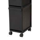 ゴミ箱 2段 分別 キャスター付き ごみ箱 縦型 キッチン リビング 白 ホワイト 黒 ブラック 省スペース おしゃれ スタイリッシュ スリム 容量 20L 【納期A】【toh-342596】