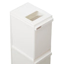 ゴミ箱 2段 分別 キャスター付き ごみ箱 縦型 キッチン リビング 白 ホワイト 黒 ブラック 省スペース おしゃれ スタイリッシュ スリム 容量 20L 【納期A】【toh-342596】