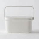 バケツ ふた付き 蓋 フタ 取っ手 持ち手 洗い桶 掃除道具 用具 おしゃれ 小物収納 収納ケース メモリ付き 漬け洗い 長方形 角型 洗面台 シンク 白 ホワイト 【納期A】【toh-344114】