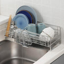 水切り 伸縮 水切りラック 水切りかご 水切りカゴ ステンレス 大容量 シンク上 箸立て 箸たて 日本製 金属 トレー 斜め グラスホルダー フック カトラリー入れ 【納期A】【toh-346374】