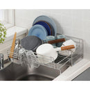 水切り 伸縮 水切りラック 水切りかご 水切りカゴ ステンレス 大容量 シンク上 箸立て 箸たて 日本製 金属 トレー 斜め グラスホルダー フック カトラリー入れ 【納期A】【toh-346374】
