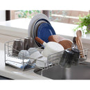 水切り 伸縮 水切りラック 水切りかご 水切りカゴ ステンレス 大容量 シンク上 箸立て 箸たて 日本製 金属 トレー 斜め グラスホルダー フック カトラリー入れ 【納期A】【toh-346374】