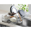 水切り 伸縮式 水切りラック 水切りかご 水切りカゴ ステンレス 大容量 シンク上 箸立て 日本製 トレー 斜め トレイ グラスホルダー フック カトラリー入れ 【納期A】【toh-346375】