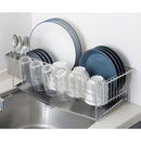 水切りラック 大容量 シンク上 スリム 水切りかご コンパクト 水切りカゴ 水切り ステンレス 箸立て 箸たて 日本製 金属製 トレイ フック カトラリー入れ 【納期A】【toh-346376】