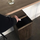 ゴミ箱 45L ごみ箱 木製 カバー 天然木 桐 おしゃれ インテリア 北欧 ナチュラル カントリー カフェ風 木目 ウッド フレーム スライド フタ 蓋 キャスター付き 【納期A】【toh-346616】