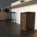 ゴミ箱 45L ごみ箱 木製 カバー 天然木 桐 おしゃれ インテリア 北欧 ナチュラル カントリー カフェ風 木目 ウッド フレーム スライド フタ 蓋 キャスター付き 【納期A】【toh-346616】