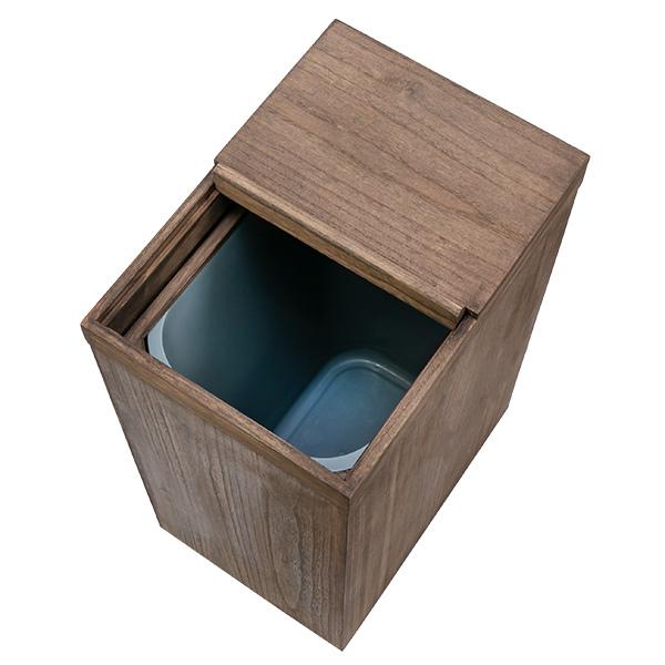 ゴミ箱 45L ごみ箱 木製 カバー 天然木 桐 おしゃれ インテリア 北欧 ナチュラル カントリー カフェ風 木目 ウッド フレーム スライド フタ 蓋 キャスター付き 【納期A】【toh-346616】