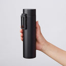 水筒 360ml ボトル マグ おしゃれ 携帯 持ち運び 保冷 保温 アウトドア キャンプ お出掛け 屋外 カラビナ付き 黒 ブラック 白 ホワイト シルバー 【納期A】【toh-348058】