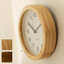 掛け時計 壁掛け 時計 ウォールクロック 円形 丸型 シンプル 北欧 見やすい 木目 柄 北欧 天然木製 ガラス 連続秒針 静か 無音 インテリア ナチュラル カフェ風 【納期A】【toh-349263】