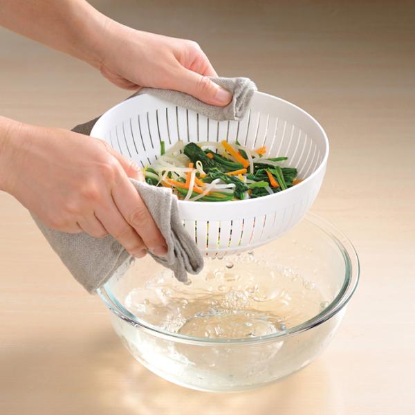 ボウル 電子レンジ対応 オーブン対応 調理ボウル ボール 時短 調理 料理 お椀 おしゃれ スタイリッシュ シンプル ザル ふた付き フタ 蓋 【納期A】【toh-349300】