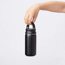 水筒 350ml ボトル マグ おしゃれ 携帯 持ち運び 保冷 保温 アウトドア キャンプ お出掛け 屋外 ハンドル付き 取っ手 持ち手 黒 白 青 赤 【納期A】【toh-350468】