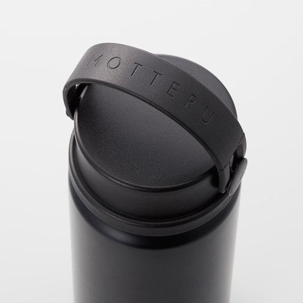 水筒 350ml ボトル マグ おしゃれ 携帯 持ち運び 保冷 保温 アウトドア キャンプ お出掛け 屋外 ハンドル付き 取っ手 持ち手 黒 白 青 赤 【納期A】【toh-350468】