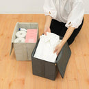 収納ボックス 収納ケース 取っ手付き ダブルファスナー 小物入れ ファブリックケース 衣装ケース リビング アイボリー 白系 グレー ブラウン 茶色 アースカラー 【納期A】【toh-356457】